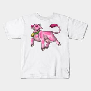 Happy Moo: Strawberry Milk Kids T-Shirt